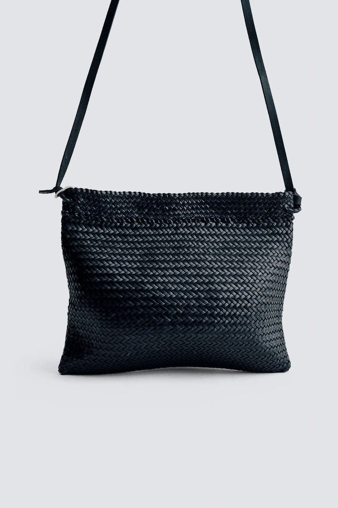 Dragon Diffusion - Sacoche Black - Woven Leather Bag Handmade