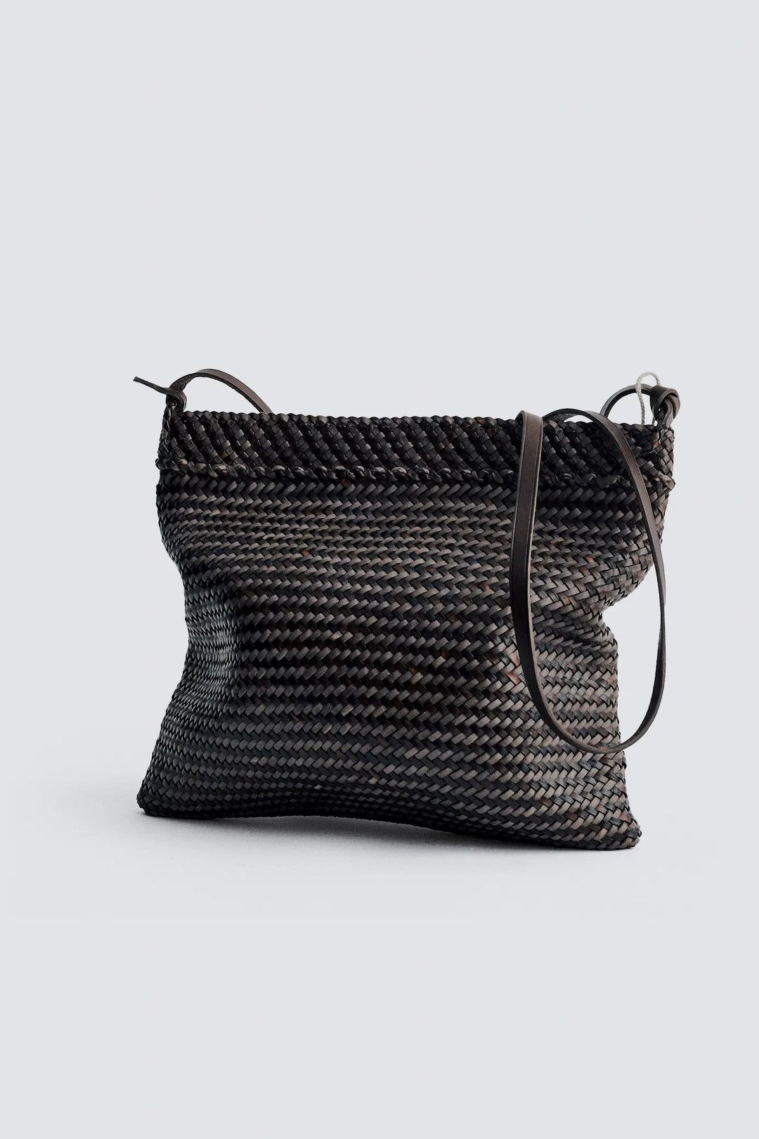 Dragon Diffusion - Sacoche Dark Brown/Grey - Woven Leather Bag Handmade