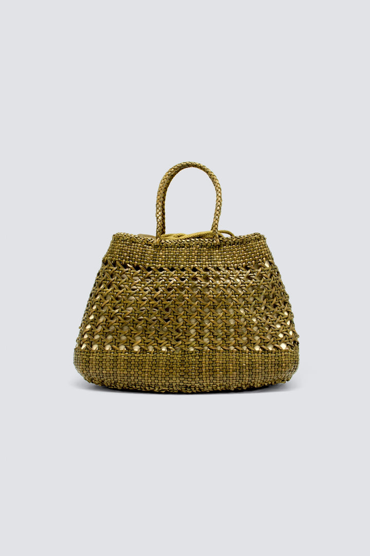 Dragon Diffusion - Santa Cano Bamboo Green - Woven Leather Bag