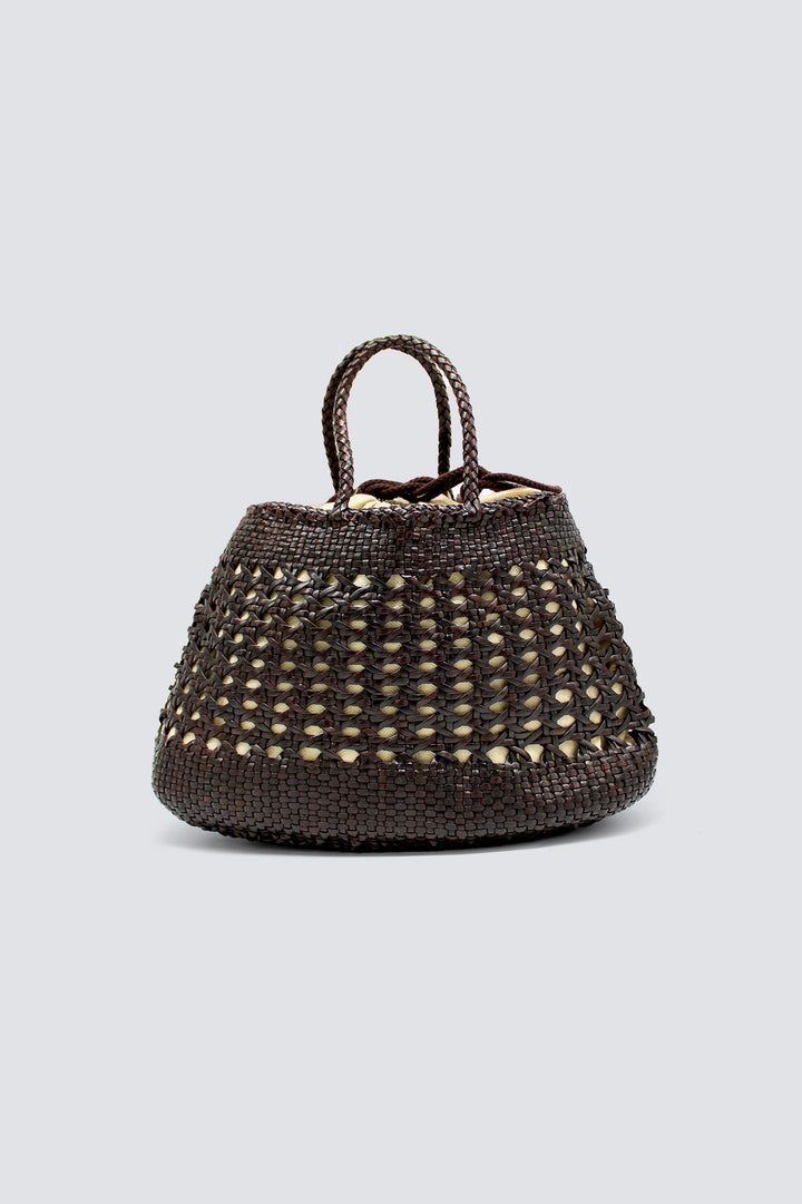 Dragon Diffusion - Santa Cano Dark Brown - Woven Leather Bag Handmade