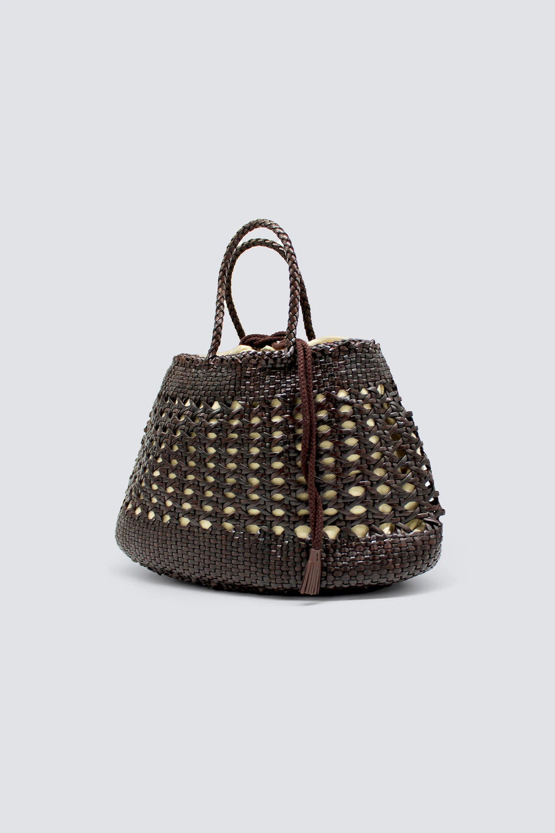 Dragon Diffusion - Santa Cano Dark Brown - Woven Leather Bag Handmade