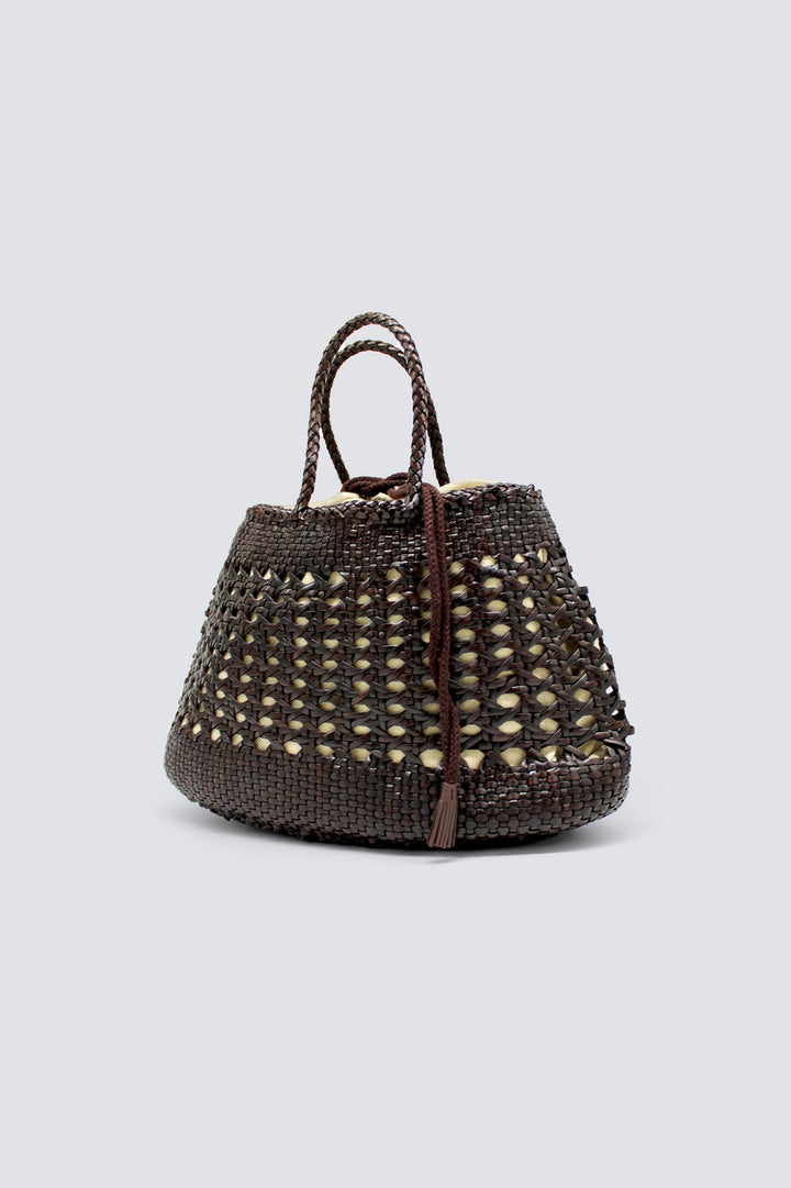 Dragon Diffusion - Santa Cano Dark Brown - Woven Leather Bag Handmade