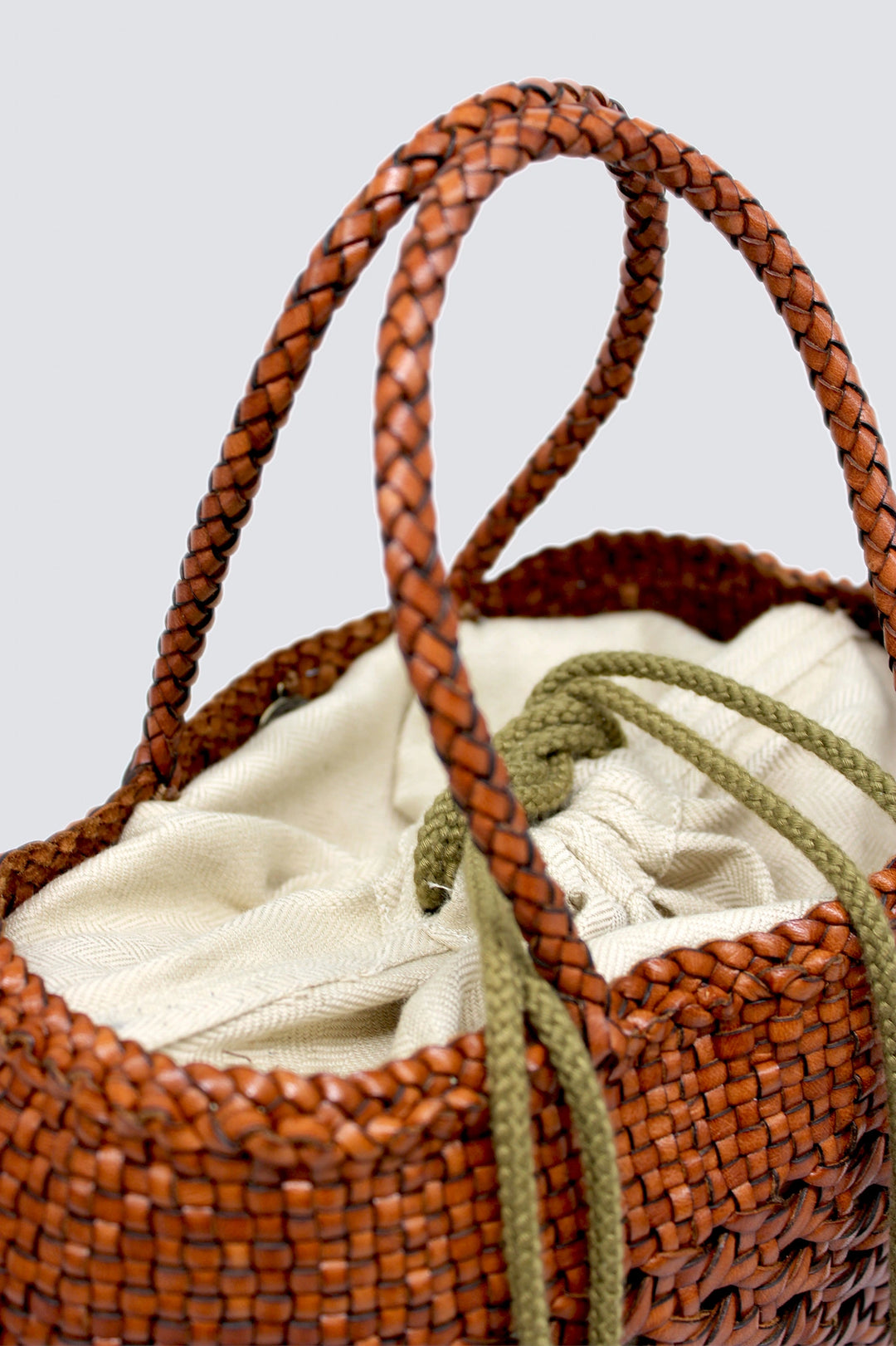 Dragon Diffusion - Santa Cano Tan - Woven Leather Bag Handmade