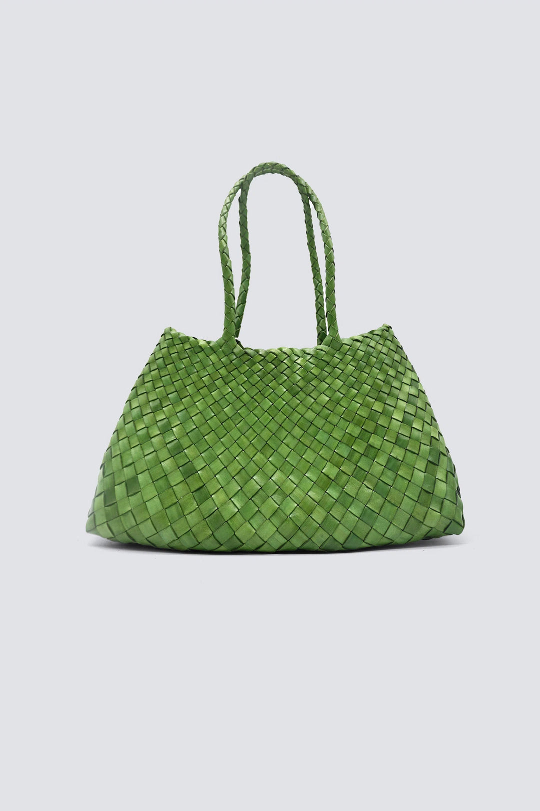 Dragon Diffusion - Woven Leather Bag - Santa Croce Big Leaf Green