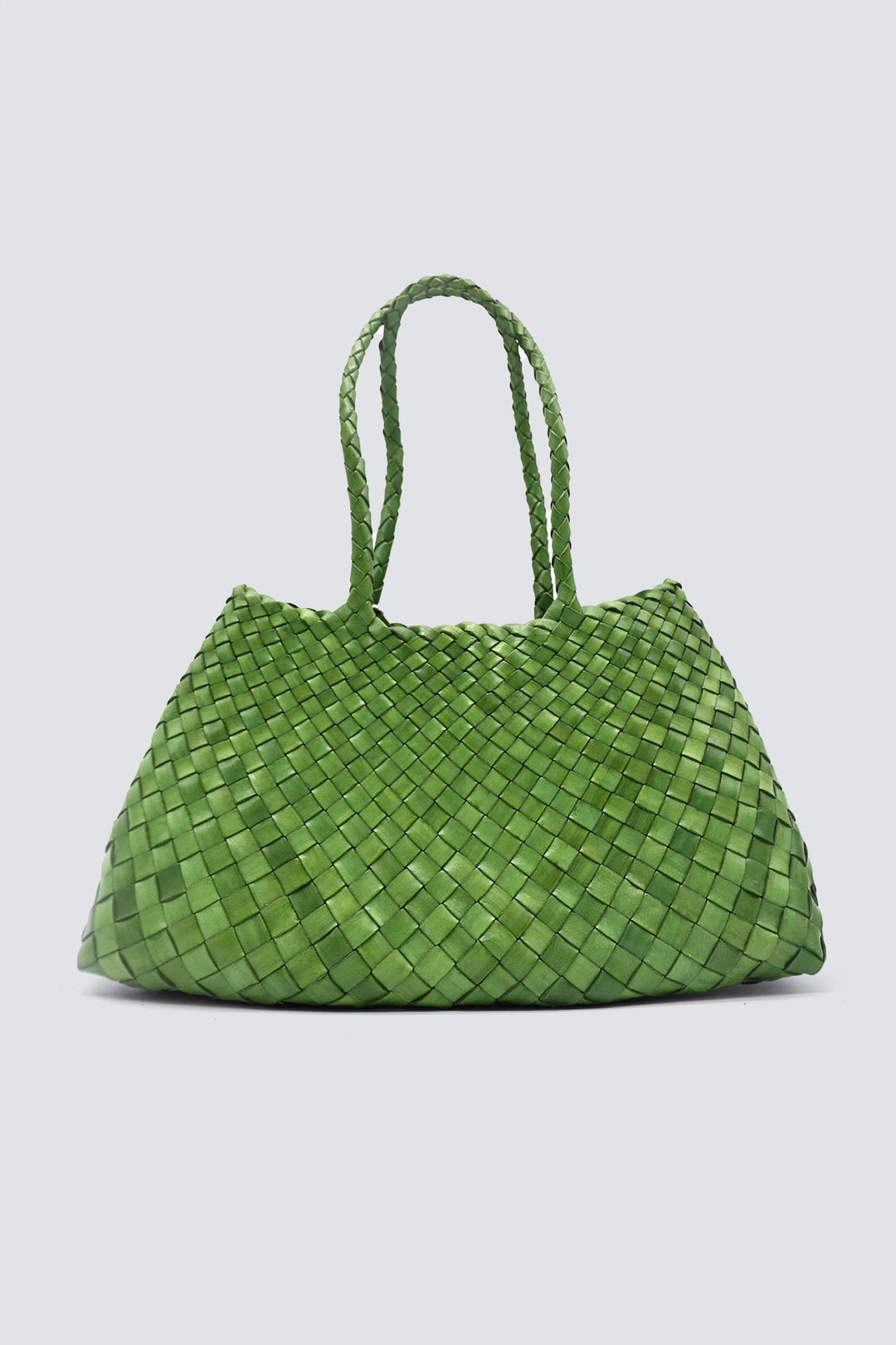 Dragon Diffusion - Woven Leather Bag - Santa Croce Big Leaf Green
