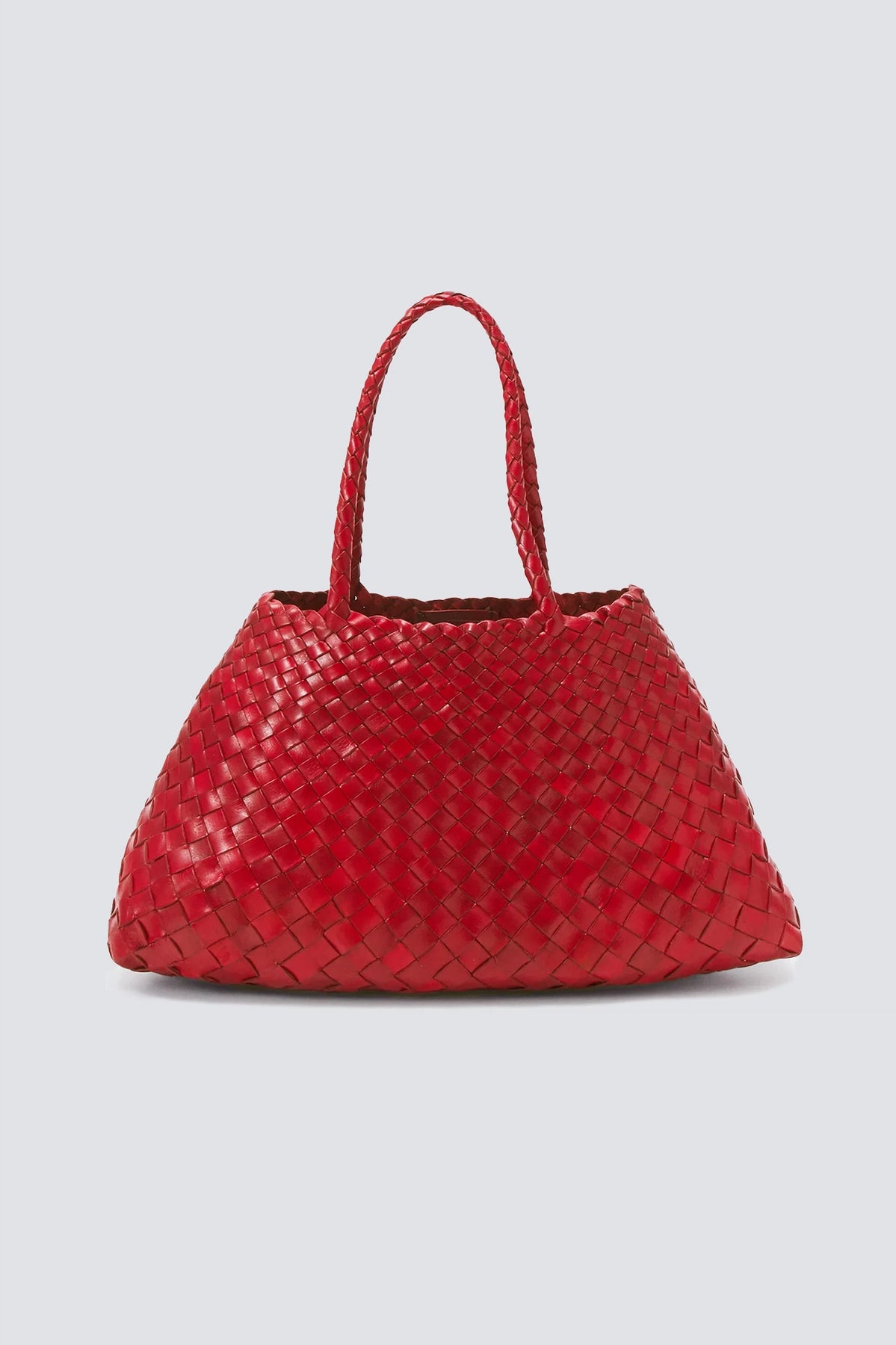 Dragon Diffusion - Santa Croce Big Red Woven Leather Bag Dragon Diffusion - Santa Croce Big Red Woven Leather Bag
