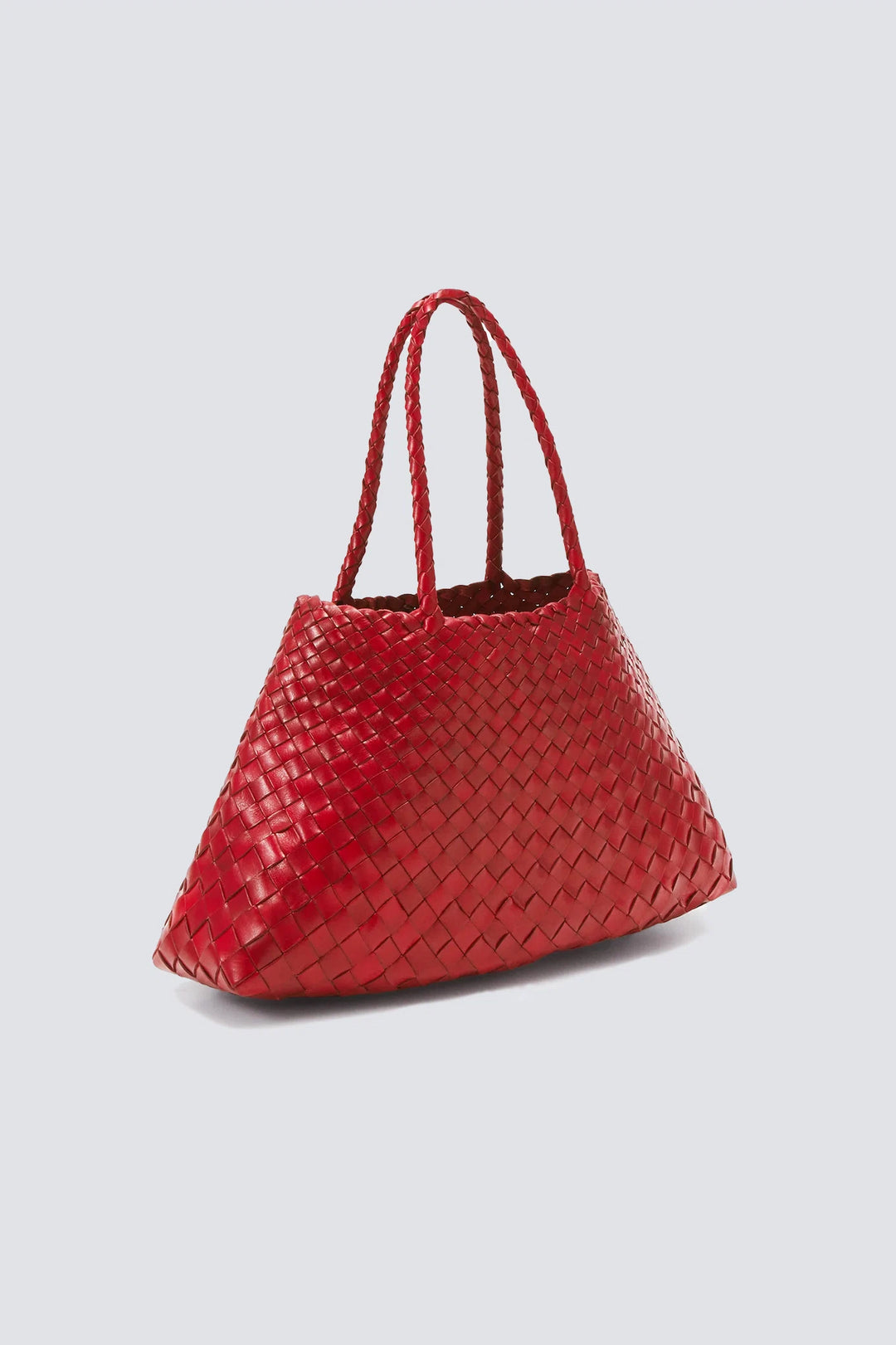 Dragon Diffusion - Woven Leather Bag Handmade - Santa Croce Big Red