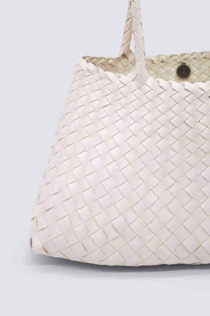 Dragon Diffusion - Woven Leather Bag - Santa Croce Big Sand