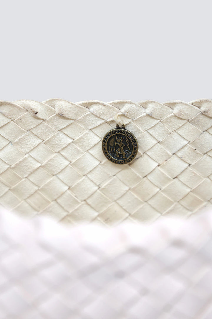 Dragon Diffusion - Woven Leather Bag - Santa Croce Big Sand
