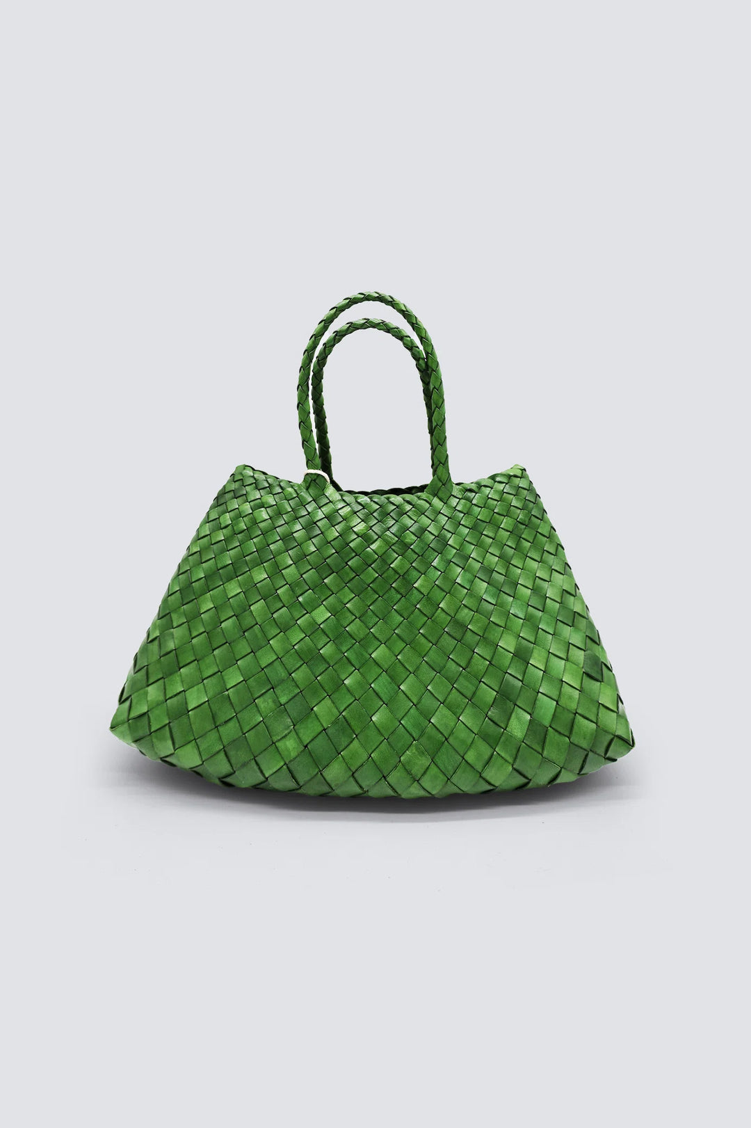 Dragon Diffusion - Woven Leather Bag - Santa Croce Small Leaf Green