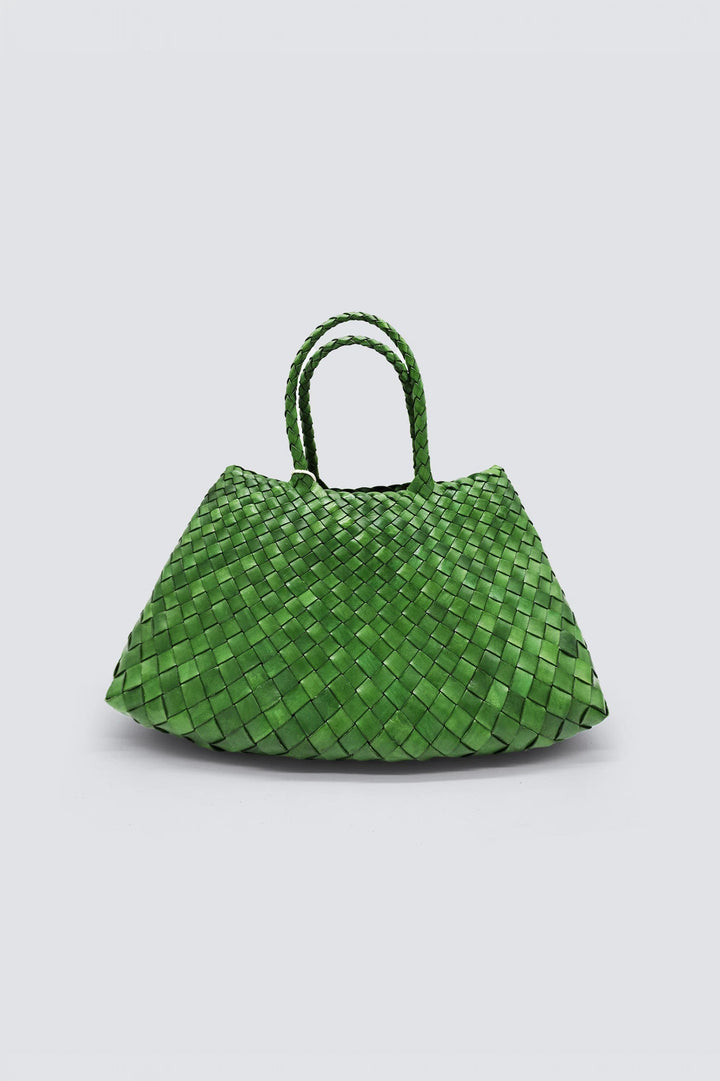 Dragon Diffusion - Woven Leather Bag - Leaf Green