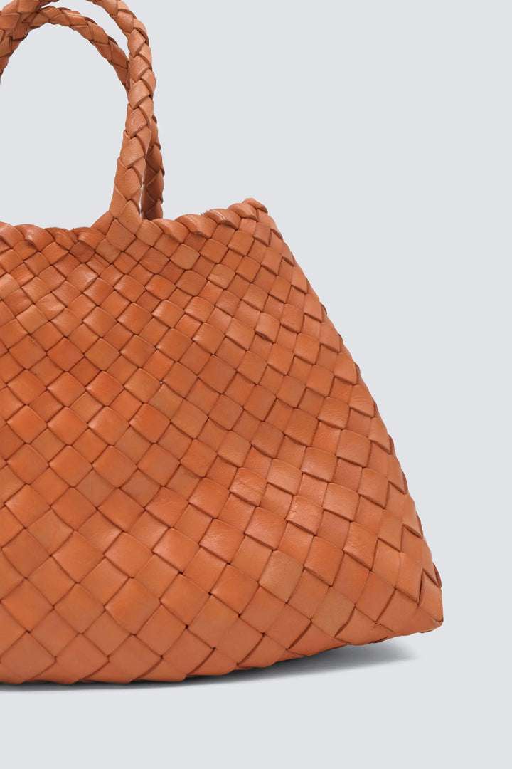 Dragon Diffusion woven leather bag handmade - Santa Croce Small Orange