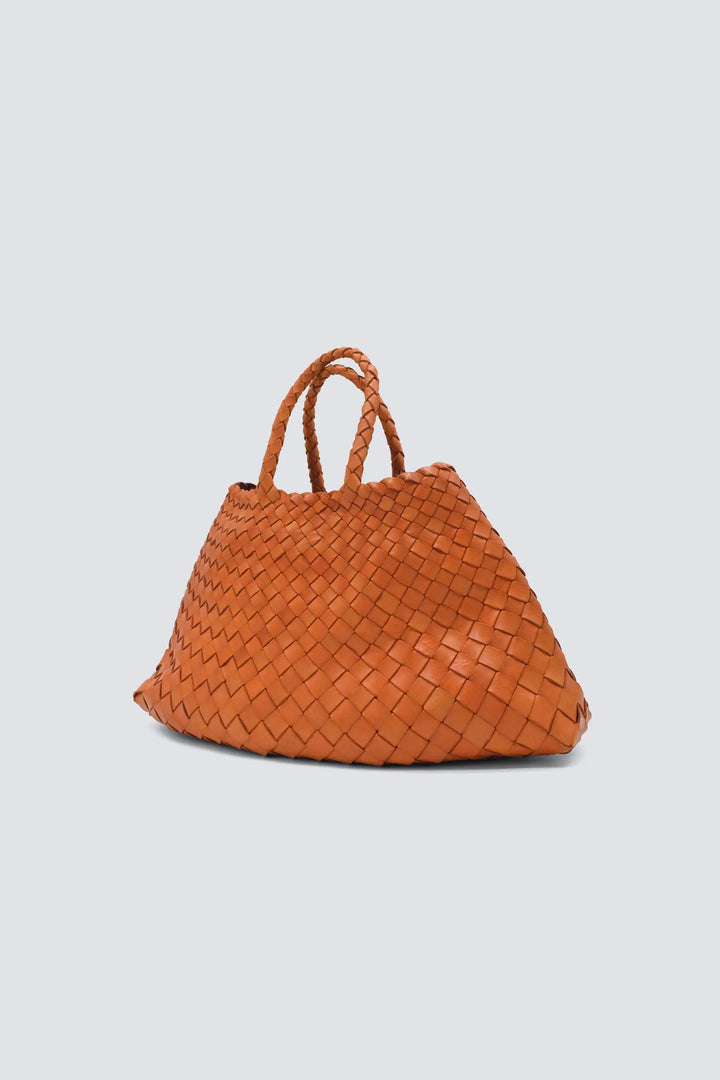 Dragon Diffusion woven leather bag handmade - Santa Croce Small Orange
