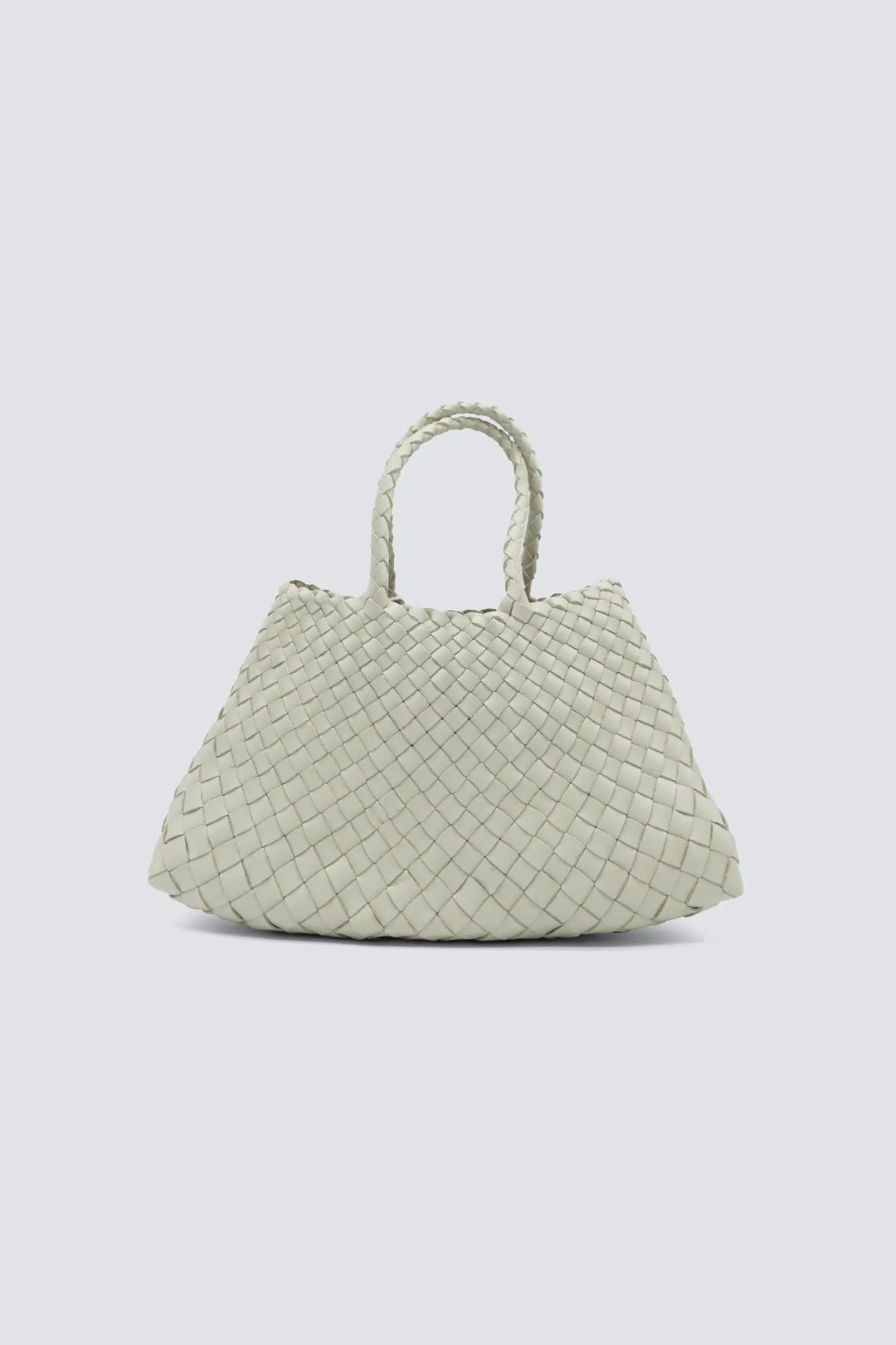 Dragon Diffusion - Woven Leather Bag Handmade - Santa Croce Small Pearl