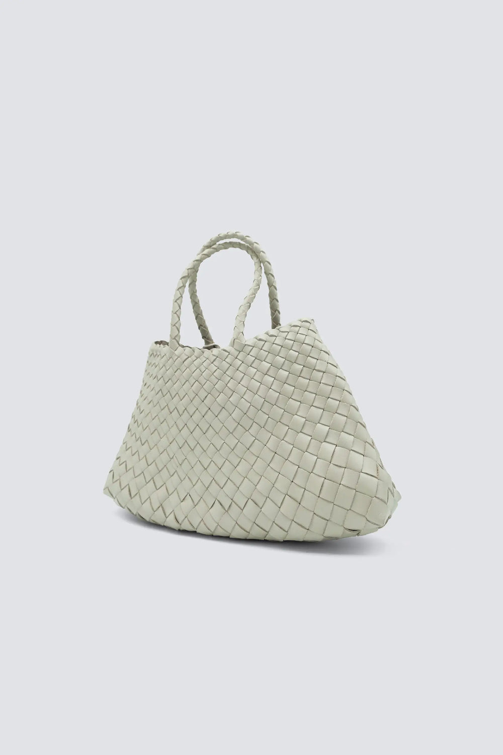 Dragon Diffusion - Woven Leather Bag Handmade - Santa Croce Small Pearl