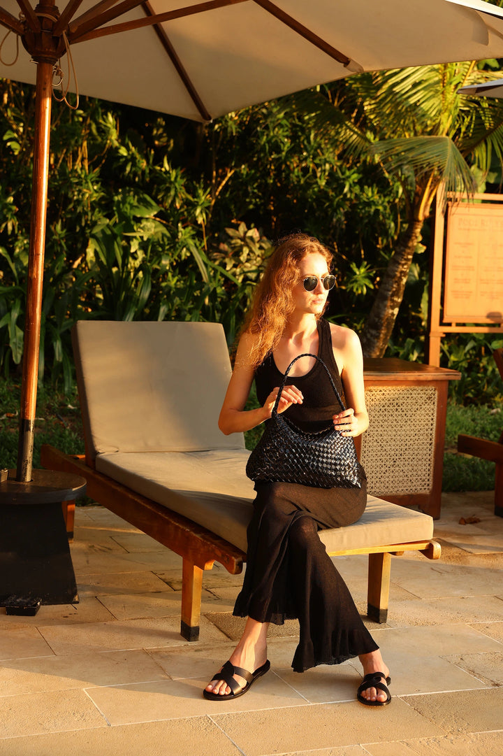 Dragon Diffusion - Woven Leather Bag - Santa Maria Black