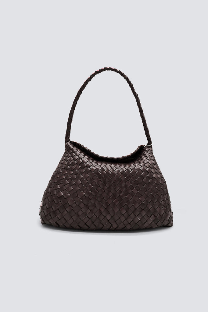 バッグ Santaku 6way grain leather shoulder bag Dragon Diffusion - Santa Maria Dark Brown