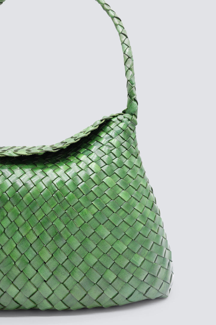 Dragon Diffusion - Woven Leather Bag - Santa Maria Leaf Green