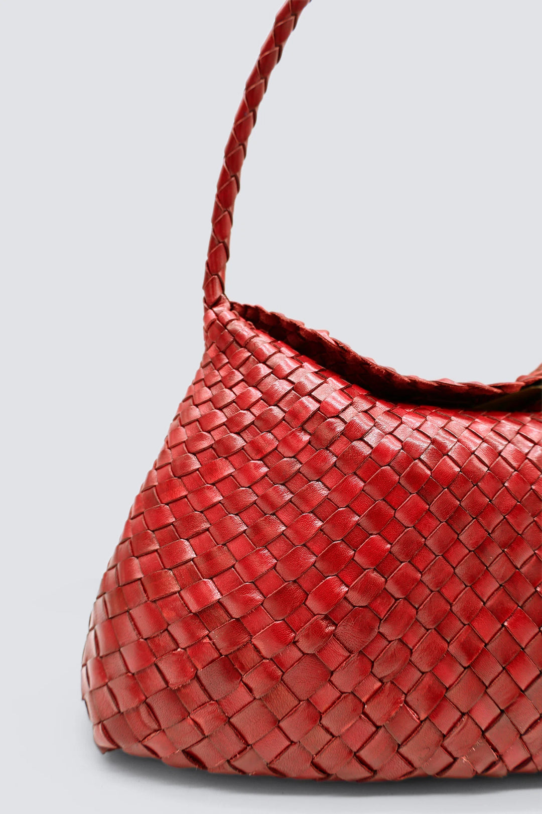 Dragon Diffusion - Woven Leather Bag - Santa Maria Poppy Red