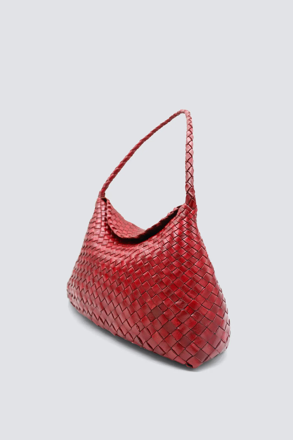 Dragon Diffusion - Woven Leather Bag - Santa Maria Poppy Red