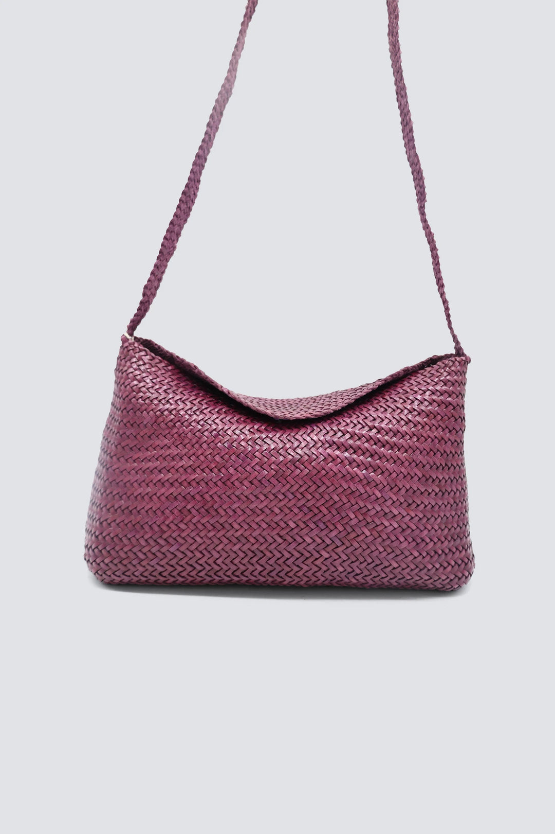 Dragon Diffusion - Woven Leather Bag - Santa Marta Plum