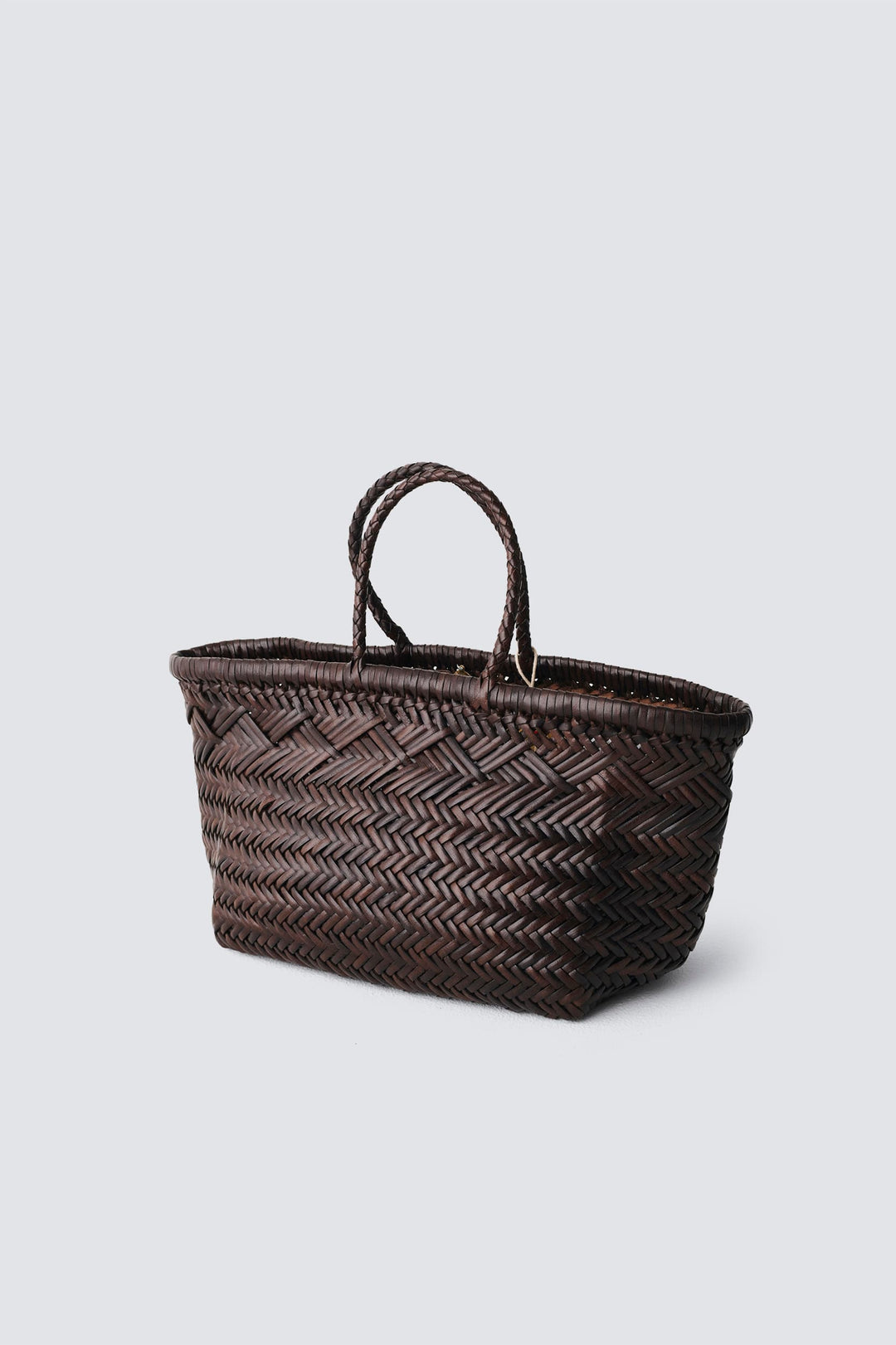 Dragon Diffusion woven leather bag handmade - Triple Jump Small 6 Lines Dark Brown