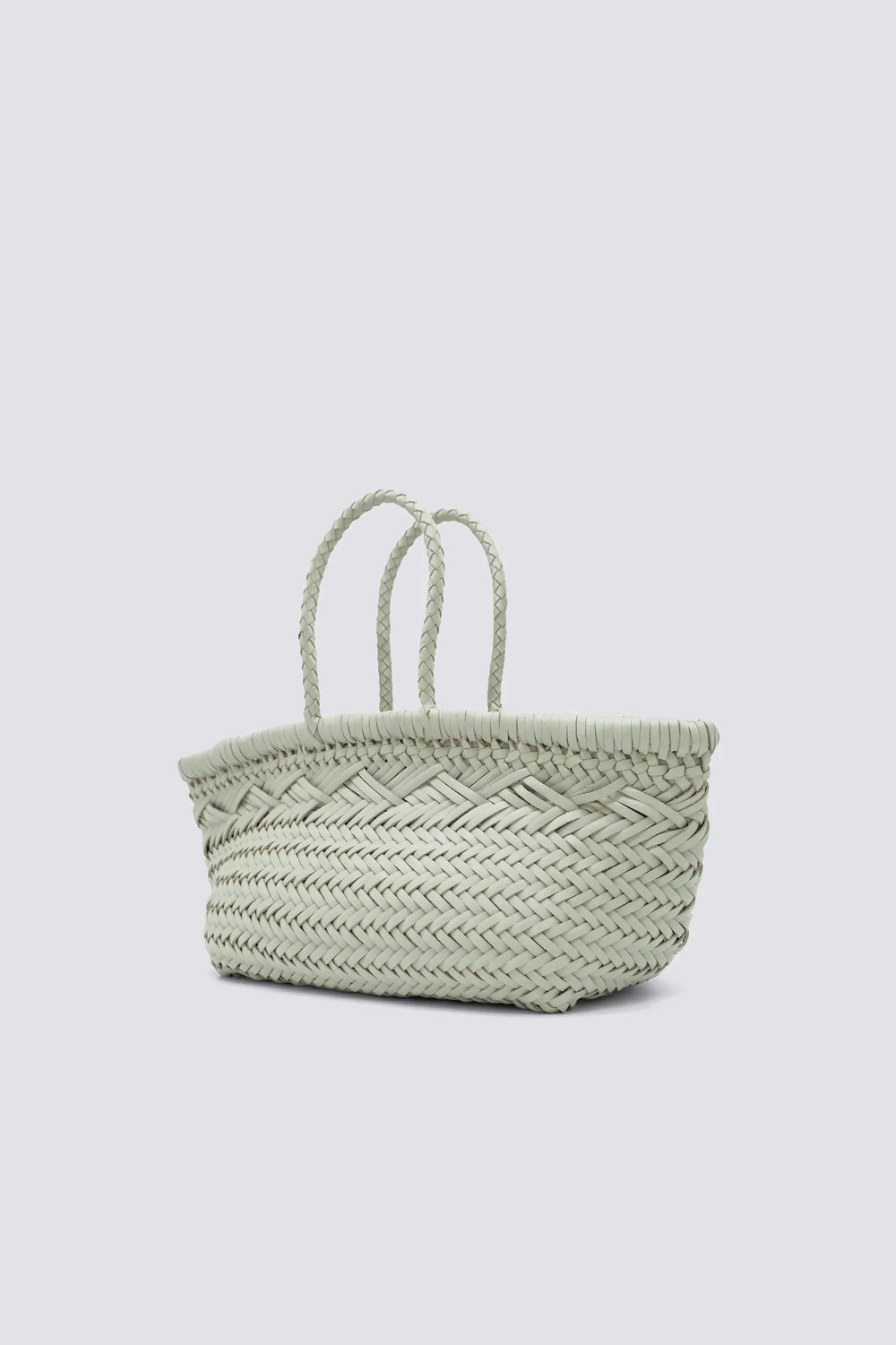 Dragon Diffusion - Woven Leather Bag Handmade - Triple Jump Small 6 Lines Pearl