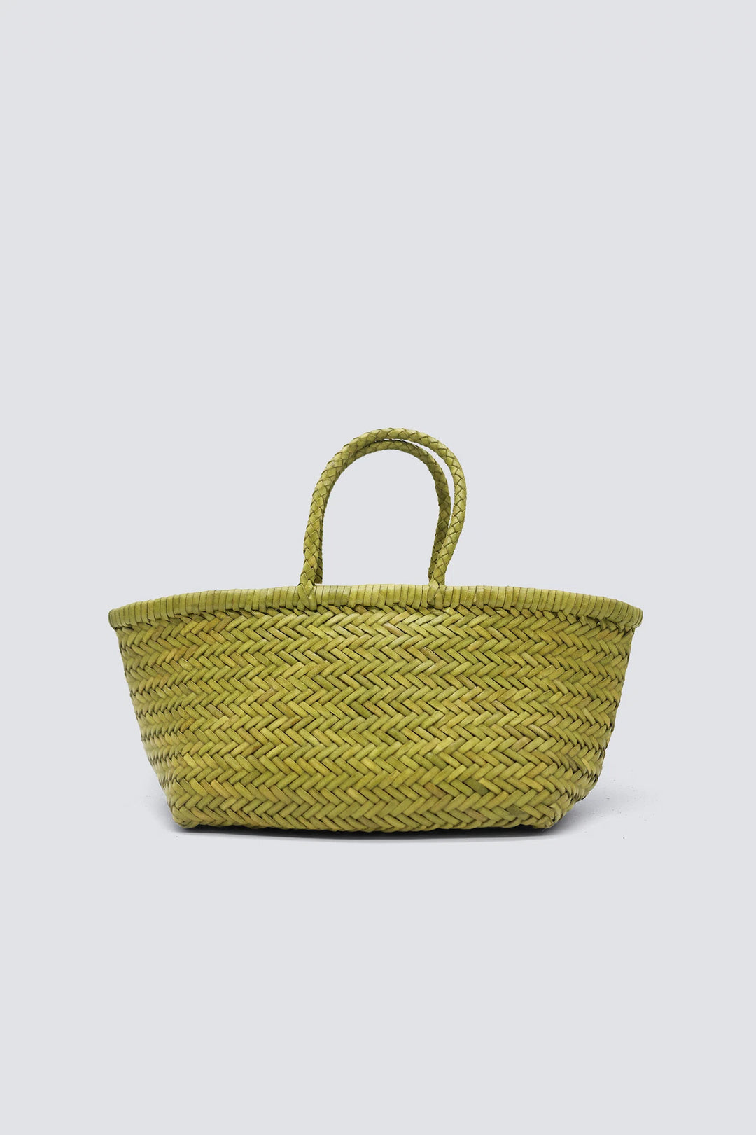 Dragon Diffusion - Woven Leather Bag - Triple Jump Small Bamboo Green
