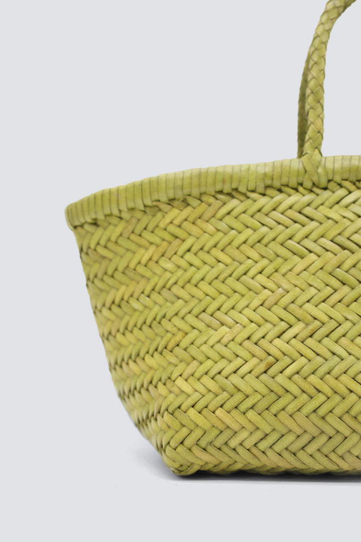 Dragon Diffusion - Woven Leather Bag - Triple Jump Small Bamboo Green