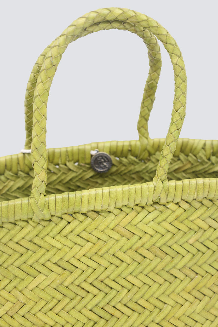 Dragon Diffusion - Woven Leather Bag - Triple Jump Small Bamboo Green