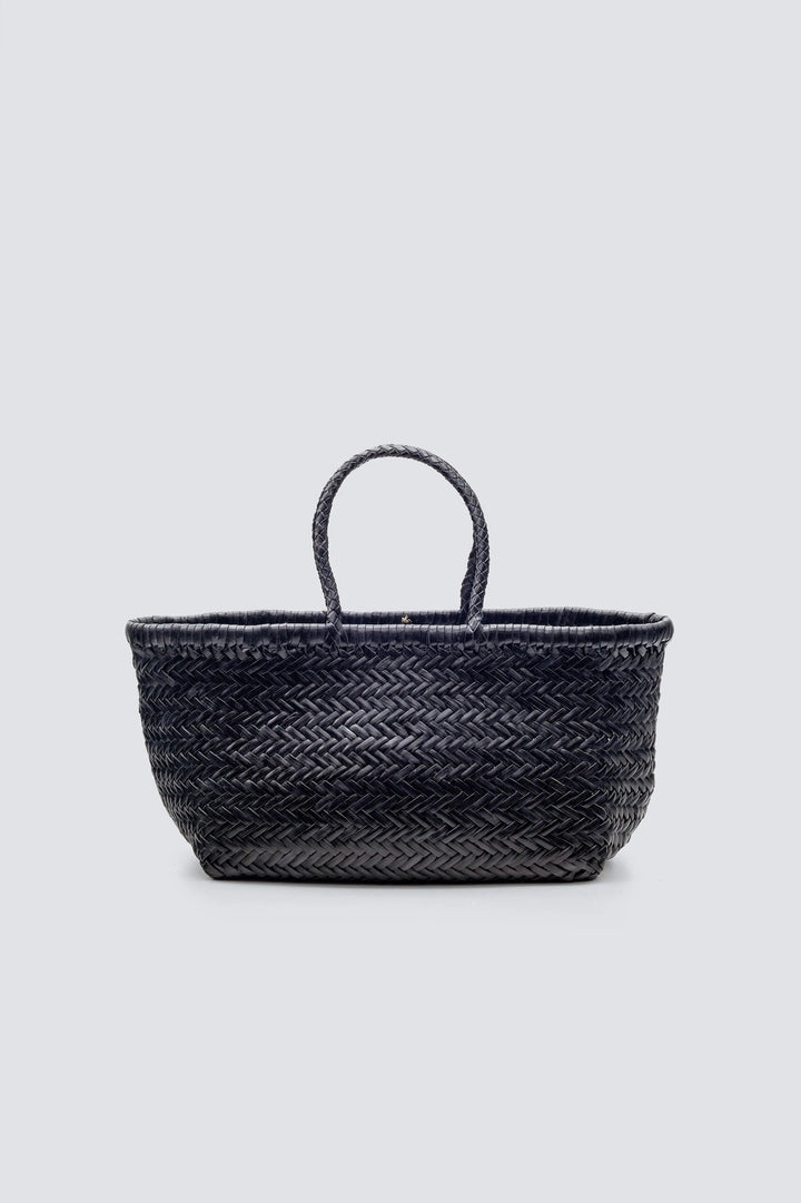 Dragon Diffusion woven leather bag handmade - Triple Jump Small Black