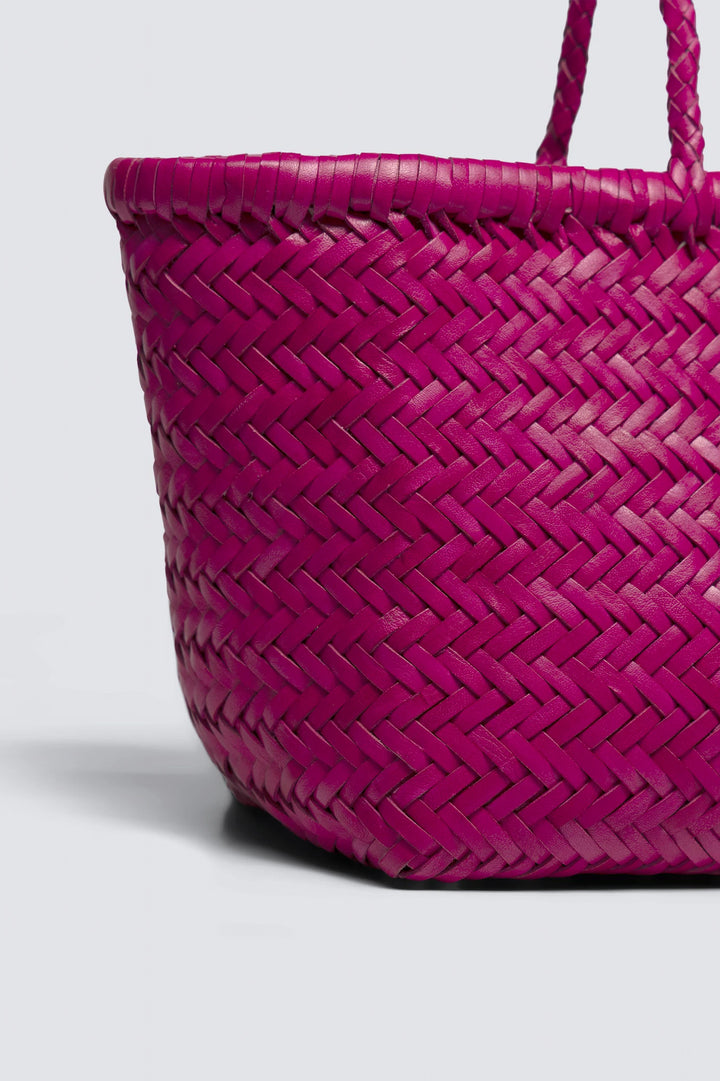 Dragon Diffusion - Triple Jump Small Fushia - Woven Leather Bag Handmade