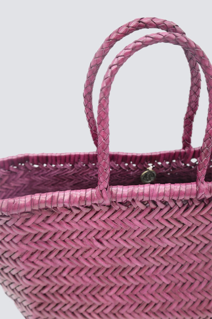 Dragon Diffusion - Woven Leather Bag - Triple Jump Small Plum