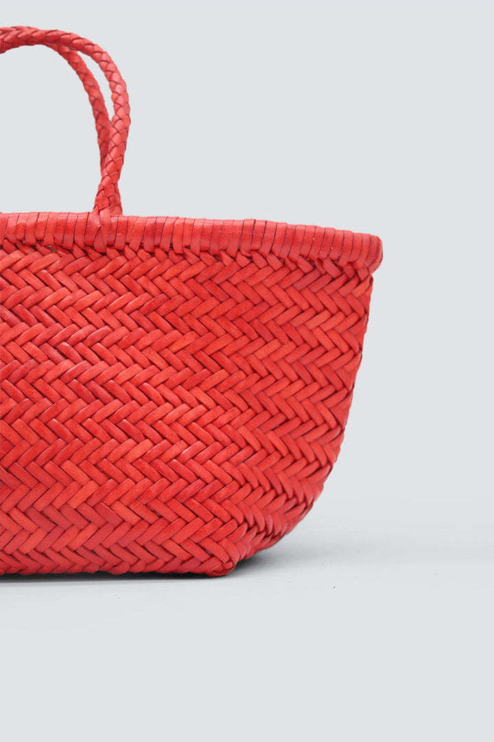 Dragon Diffusion - Woven Leather Bag - Triple Jump Small Poppy Red