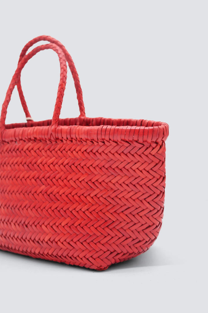 Dragon Diffusion - Woven Leather Bag - Triple Jump Small Poppy Red