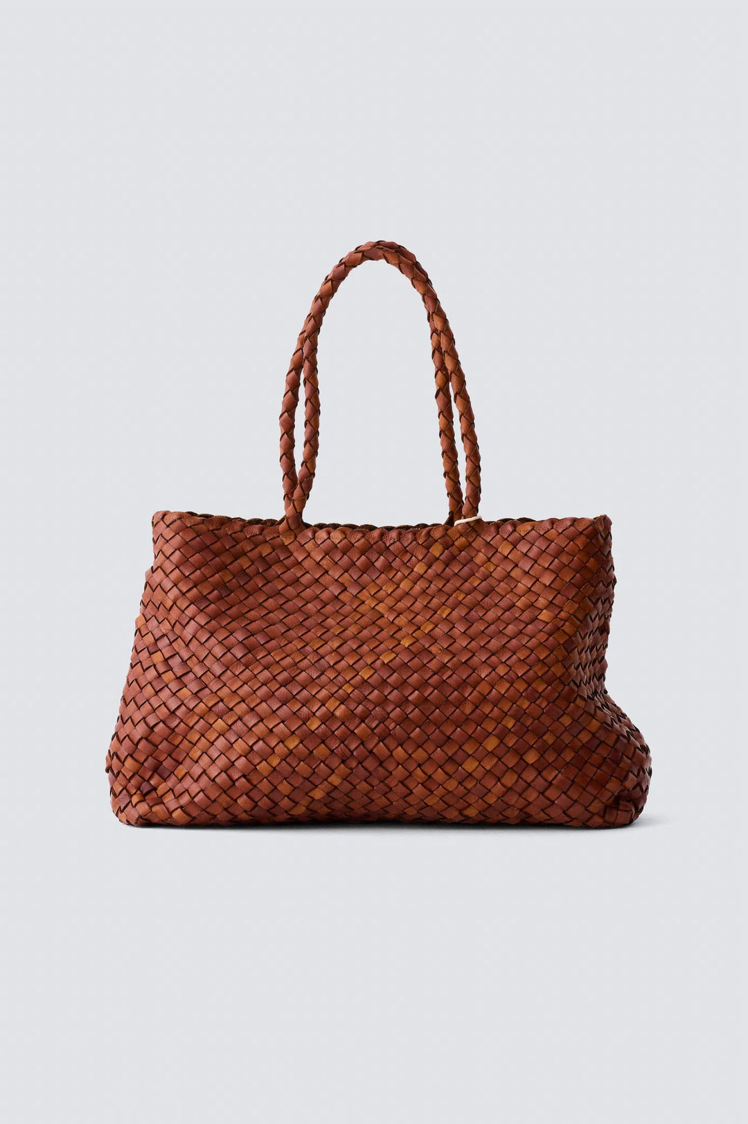 Dragon Diffusion - Vintage Mesh Tote Bruciato - Leather Woven Bag Handmade