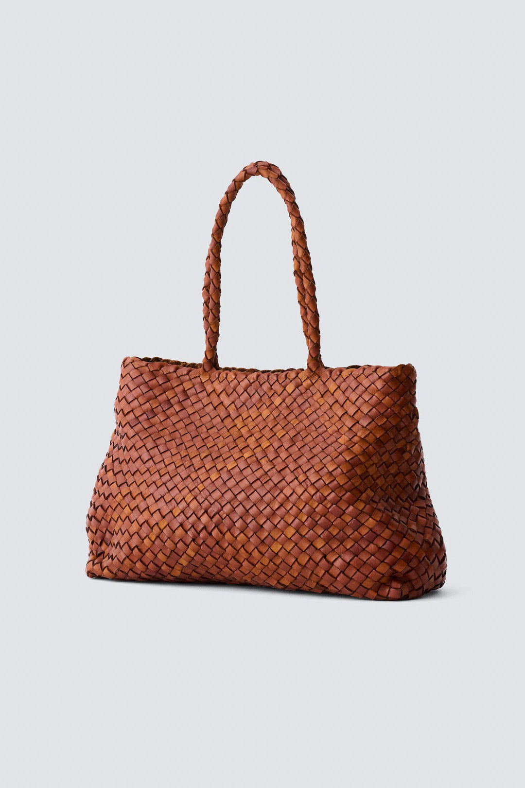Dragon Diffusion - Vintage Mesh Tote Bruciato - Leather Woven Bag Handmade