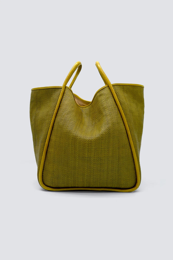 Dragon Diffusion - Woven Leather Bag - Ana Bamboo Green