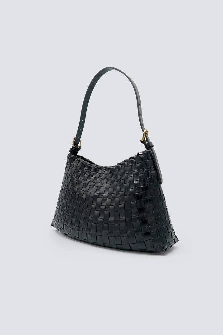 Dragon Diffusion - Woven Leather Bag - Hobo Salvage Black