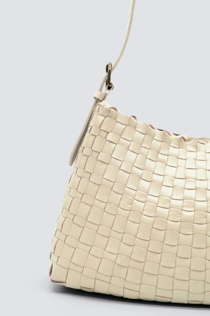 Dragon Diffusion - Woven Leather Bag - Hobo Salvage Pearl