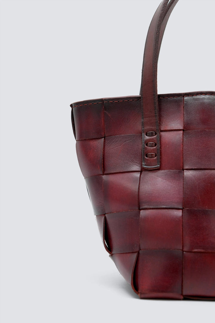 Dragon Diffusion - Woven Leather Bag - Japan Mini Bordo