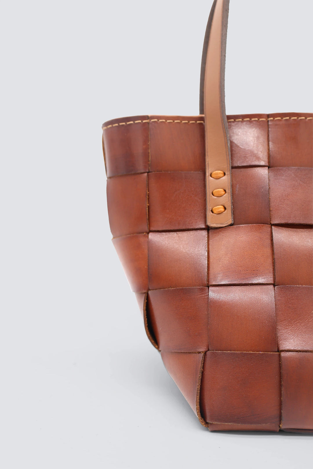 Dragon Diffusion - Woven Leather Bag - Japan Mini Tan