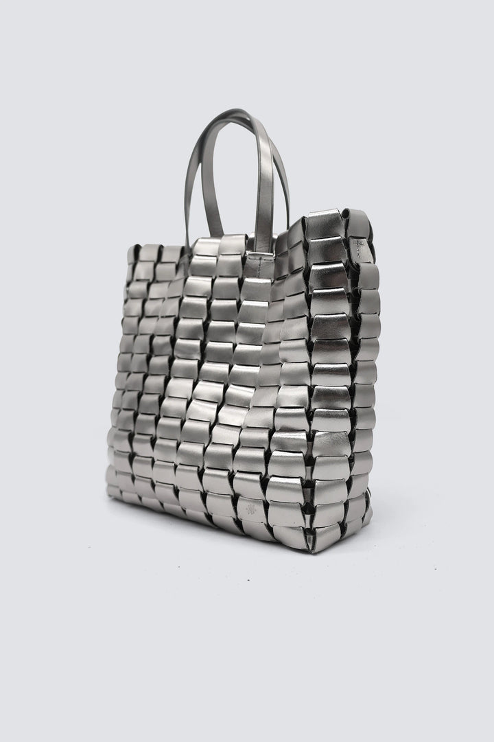 Dragon Diffusion - Woven Leather Bag - Link Tote Covert Foil