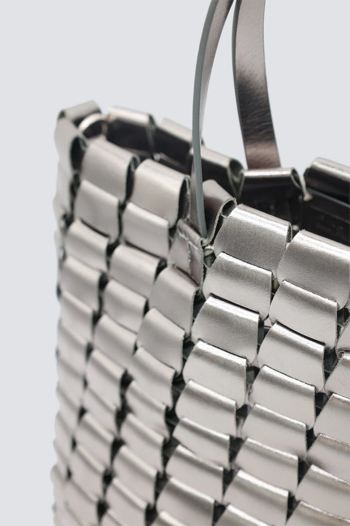 Dragon Diffusion - Woven Leather Bag - Link Tote Covert Foil