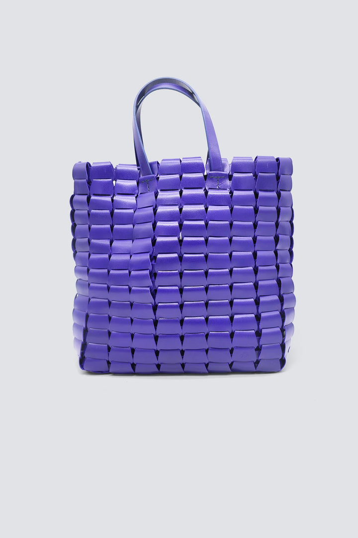 Dragon Diffusion - Woven Leather Bag - Link Tote Deep Purple