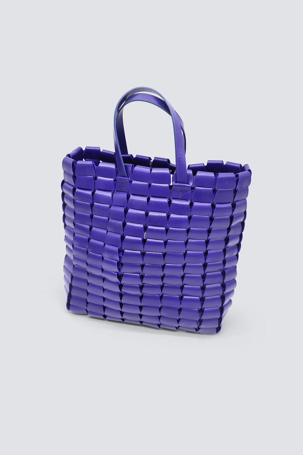 Dragon Diffusion - Woven Leather Bag - Link Tote Deep Purple