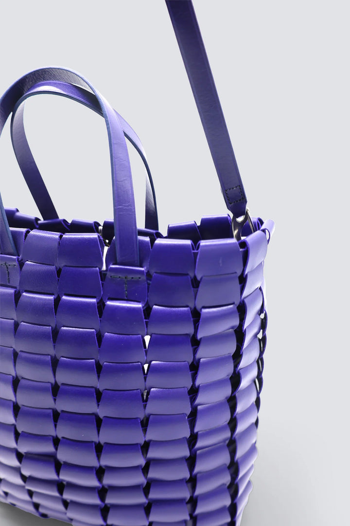 Dragon Diffusion - Woven Leather Bag - Link Tote Deep Purple
