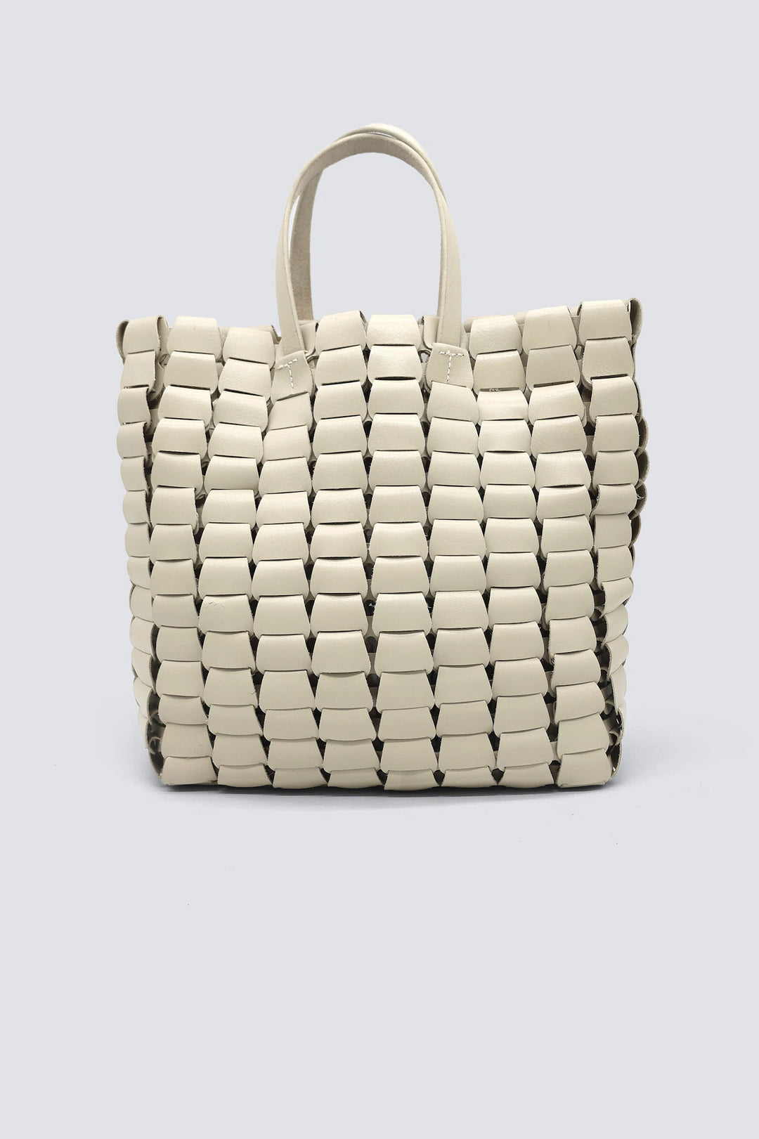 Dragon Diffusion - Woven Leather Bag - Link Tote Pearl