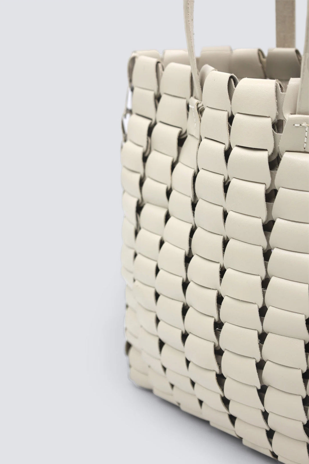 Dragon Diffusion - Woven Leather Bag - Link Tote Pearl