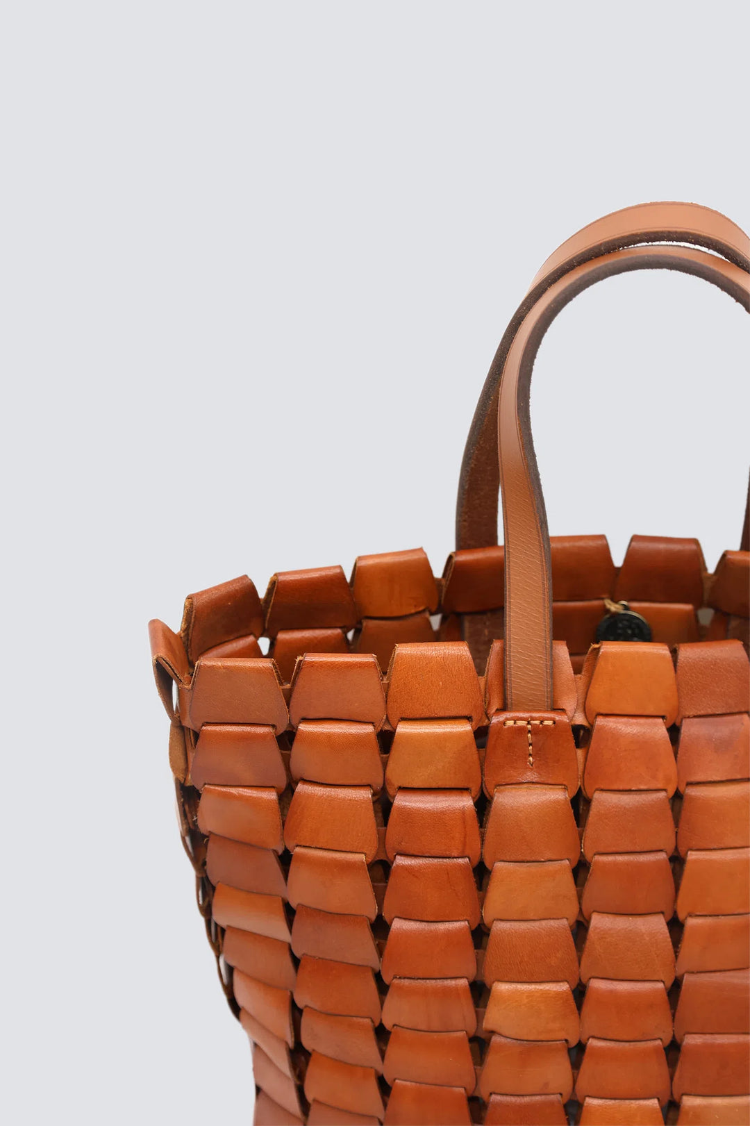Dragon Diffusion - Woven Leather Bag - Link Tote Tan